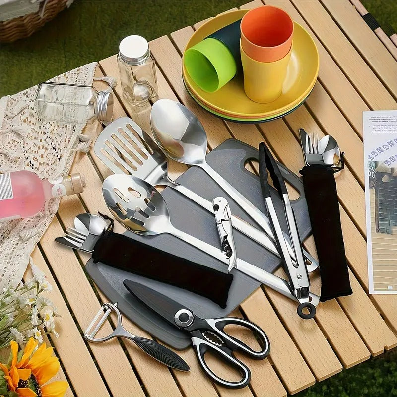 Camping Cooking Set Outdoor Kitchen Utensils (31pcs)