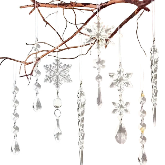 Crystal Christmas Ornament Set Hanging Decor (20PCS)