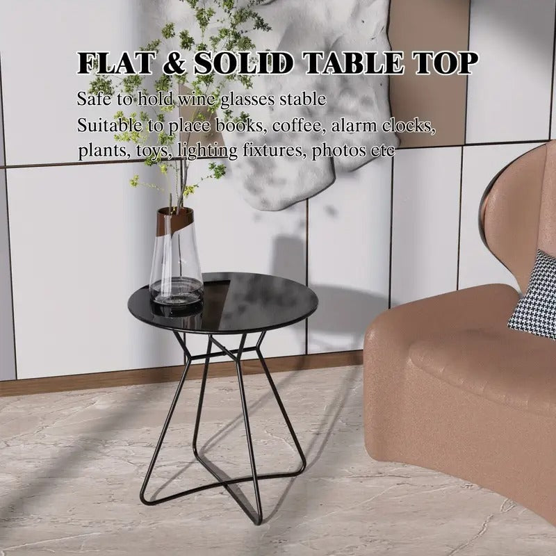 Iron Round Side Table Indoor Outdoor Use