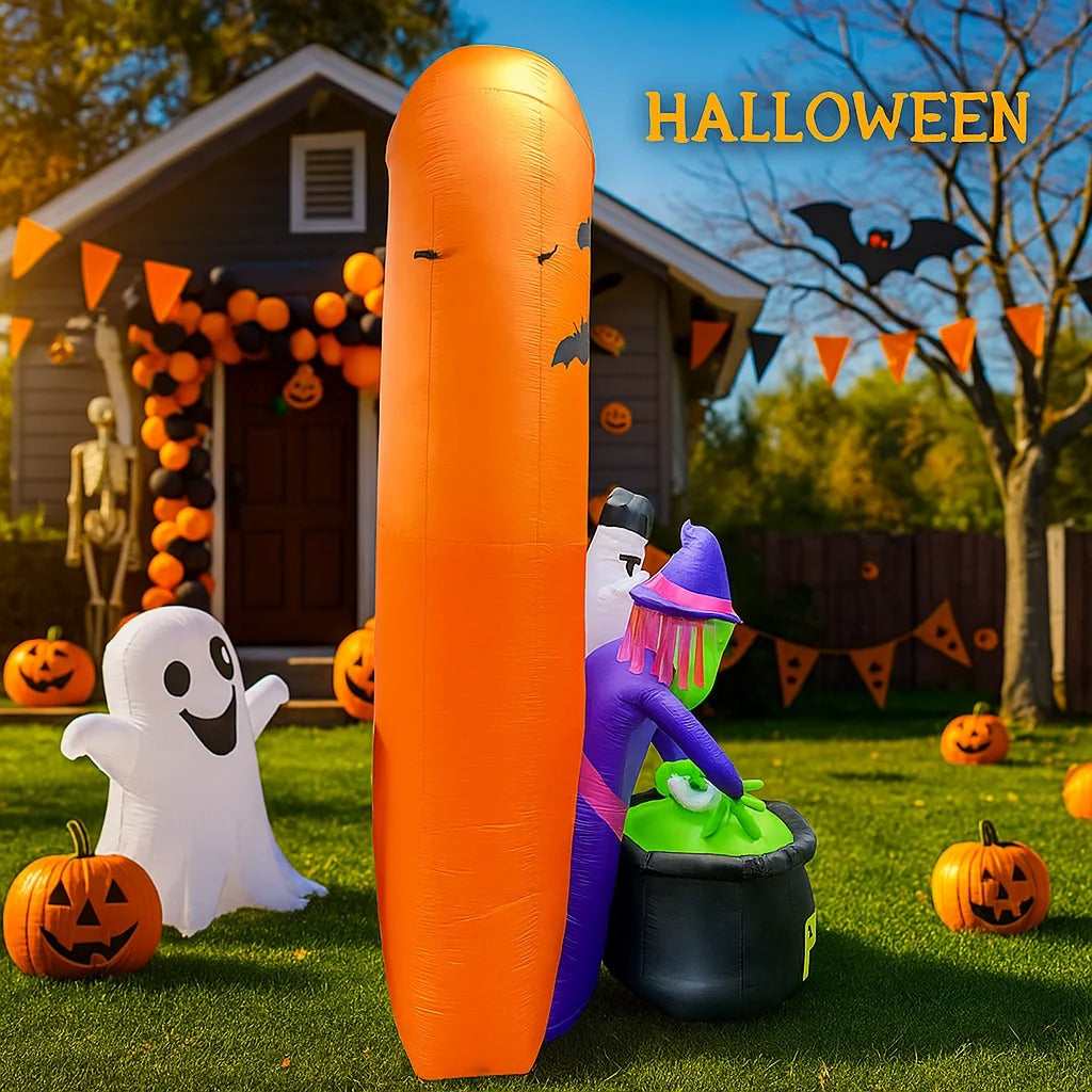 Halloween Inflatable Pumpkin Arch with LED Lights