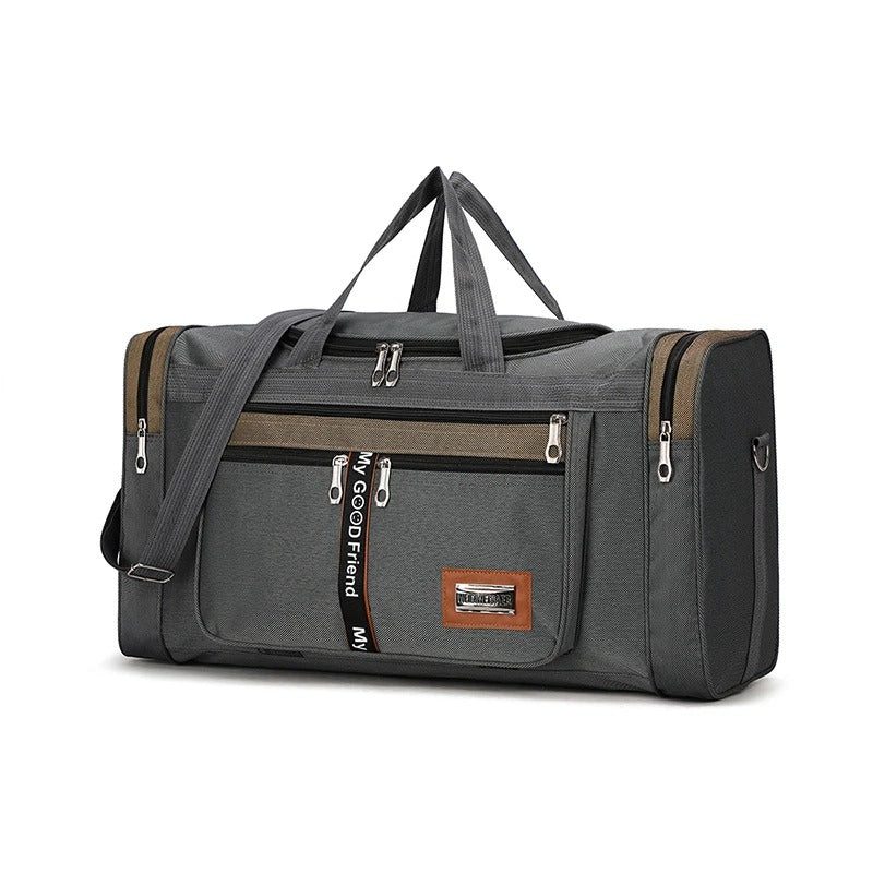 Travel Duffel Nylon Bag for Men and Women (Dark Grey)