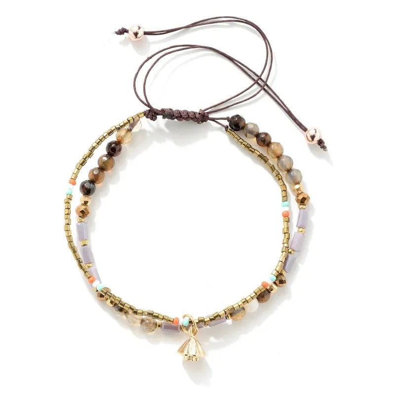 Bracelet with Multi-Layer Bohemia Beads for Women (Lotus)