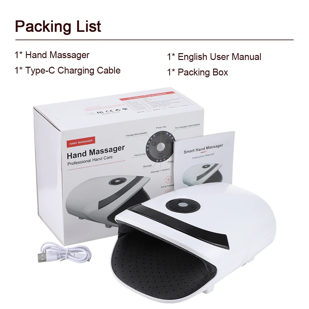 Rechargeable Hand Massager with Heat & Vibration Therapy