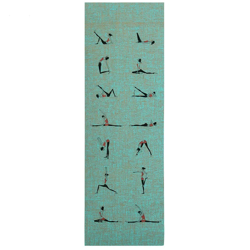 Natural Jute Yoga Mat with Durable Carry Strap