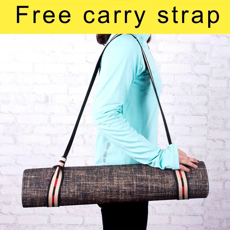 Natural Jute Yoga Mat with Durable Carry Strap