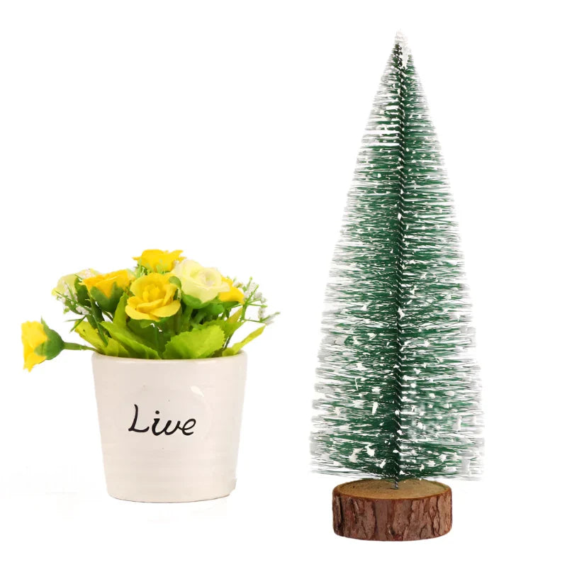 Mini Snow Fir Christmas Tree with Ornaments