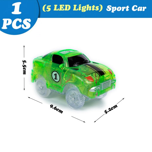 Magical Tracks Luminous Racing Track Car With Colored Lights DIY Plastic Glowing In The Dark Creative Toys For Kids