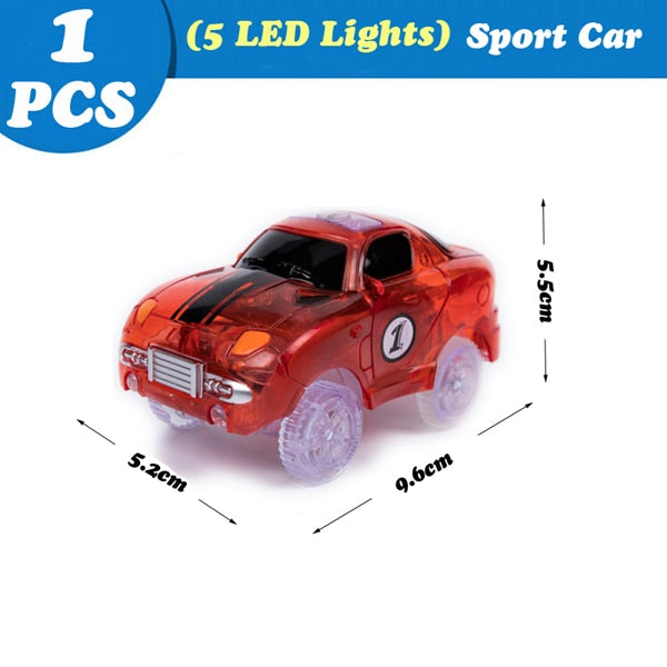 Magical Tracks Luminous Racing Track Car With Colored Lights DIY Plastic Glowing In The Dark Creative Toys For Kids