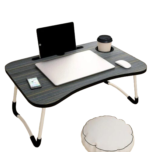 Portable Folding Laptop Bed Tray Table Lap Desk Notebook Breakfast Cup Slot