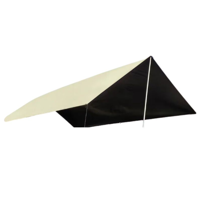 Black Coated Waterproof Camping Tent (Beige)