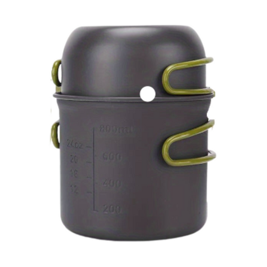 Camping Cookware Set with Foldable Pot & Skillet