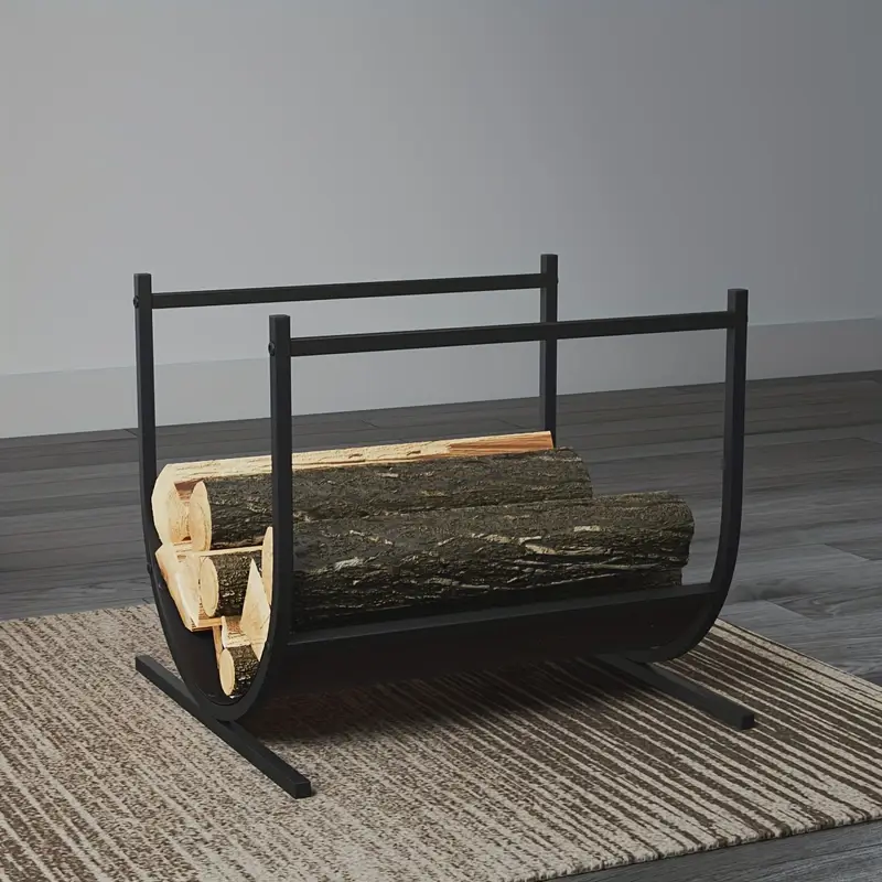 Fireplace Rack with Wood Storage