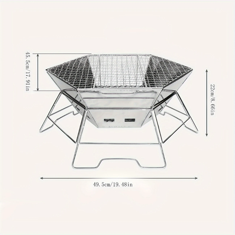 Stainless Steel Folding BBQ Stove