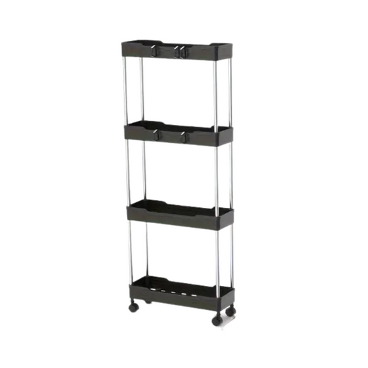 Bathroom Storage Cart with 4-Tier Rolling Organizer