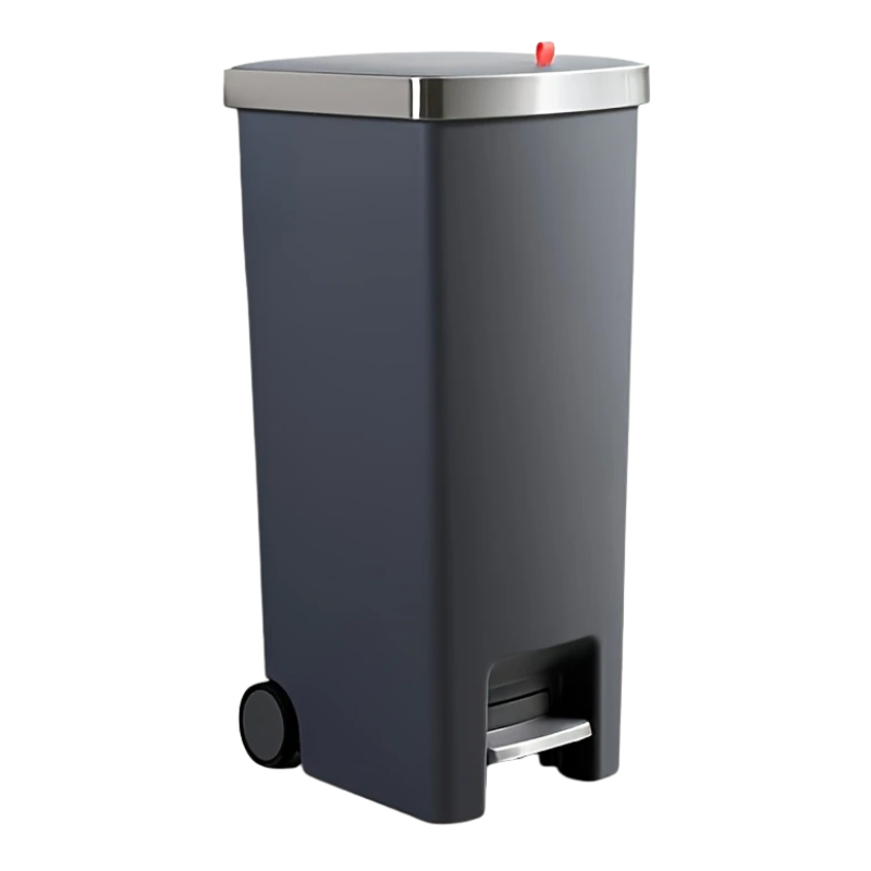 Foot Pedal Trash Can with Wheels