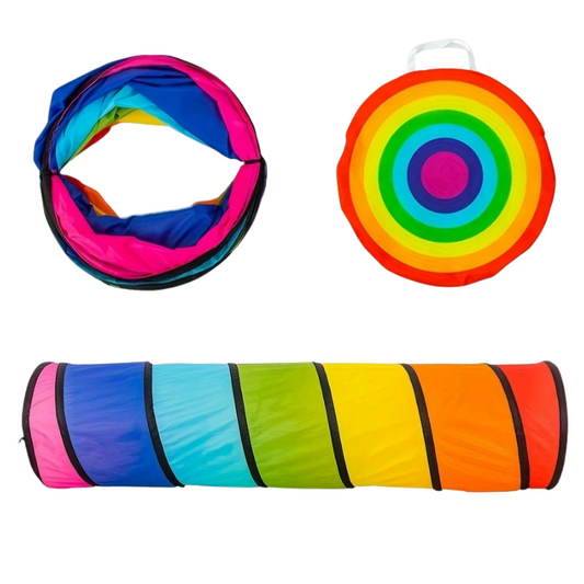 Pop-Up Pet Crawl Tunnel Tent with Toys