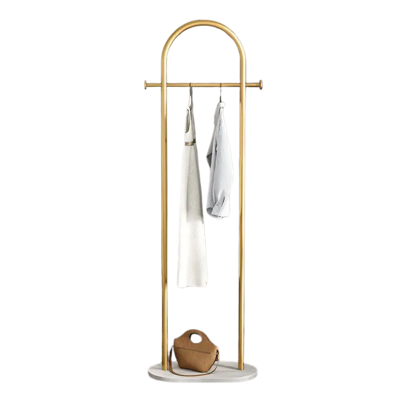 Marble Clothes with Metal Frame Hanger Rack
