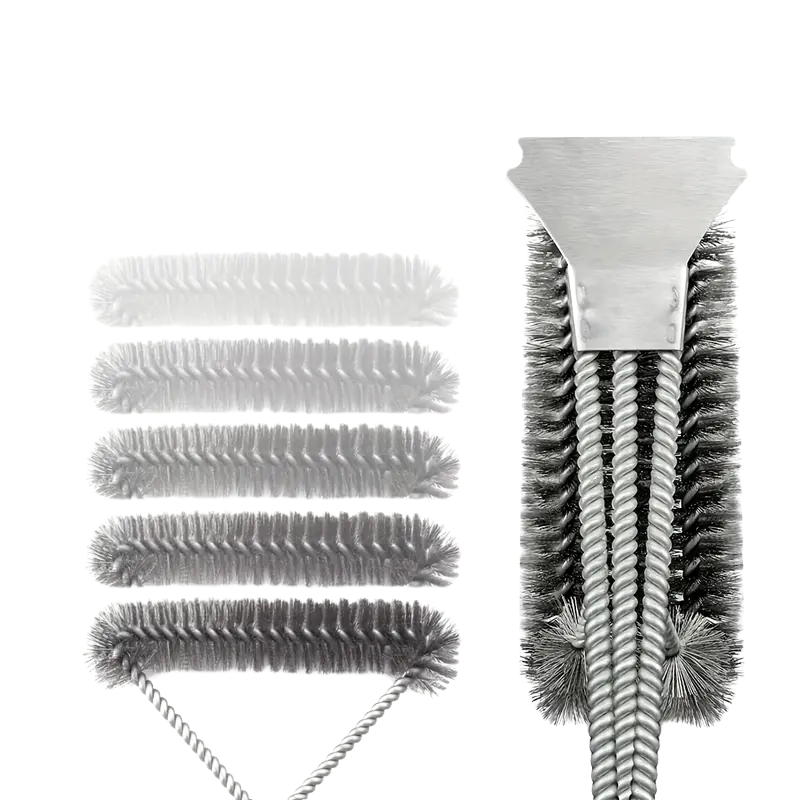 BBQ Grill Brush with Scraper with 3-Head