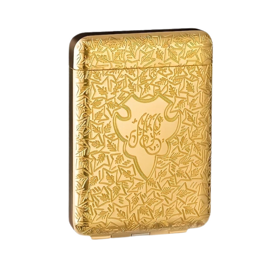 Vintage Golden Metal Cigarette Holder Case