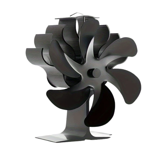 Silent Heat-Powered Wood Stove Fan (6-Blade)