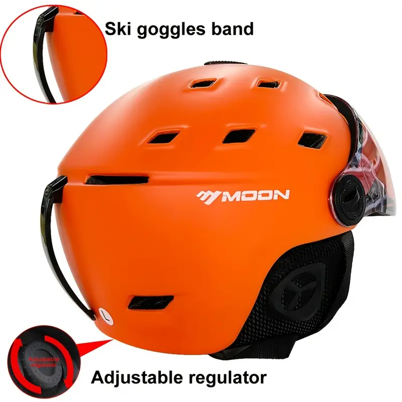 Ski Helmet with Goggles and PC+EPS Snow Gear