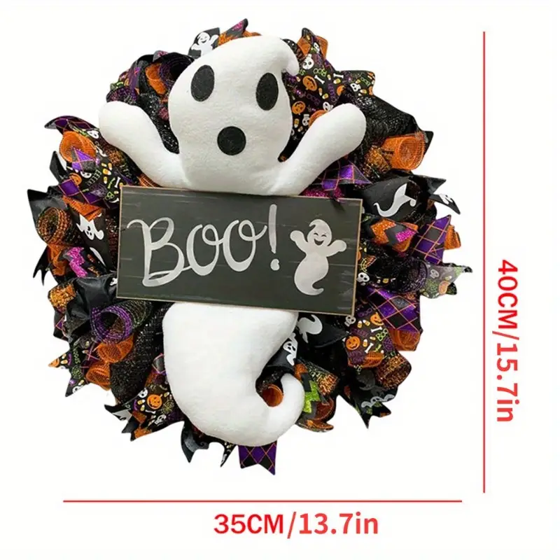 Halloween Ghost Door Wreath Felt Decoration