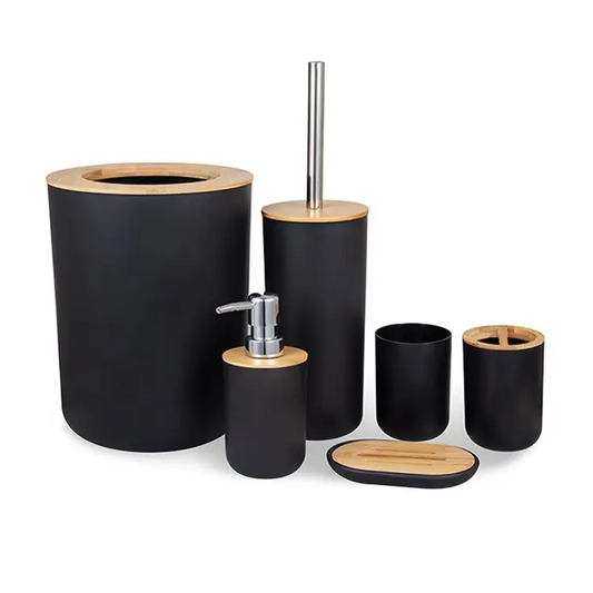 Bathroom Black Accessories Set (6-Piece)