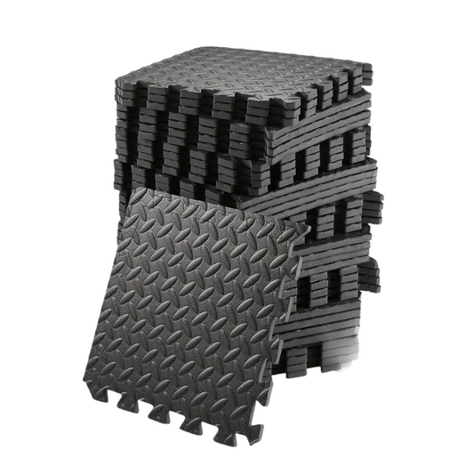 Interlocking Exercise Mat Black Set (48pcs)