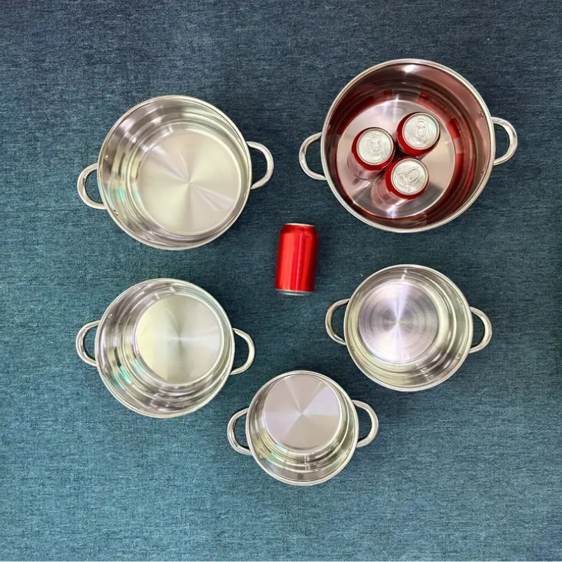 Cookware Stainless Steel Pot Set with Lids (10pcs)
