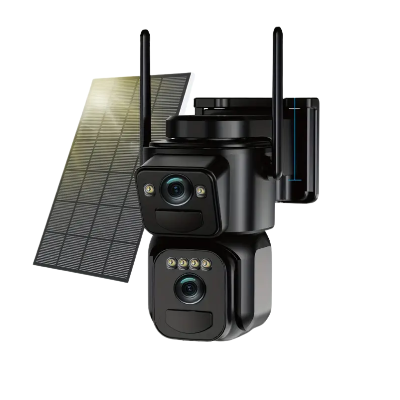 Security Camera with LED Spotlight with 360° Solar LED