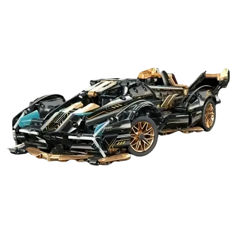 Building Block Car with Golden Bull Toy Set