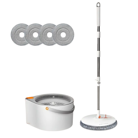 Spin Mop with Bucket & 4 Reusable Pads