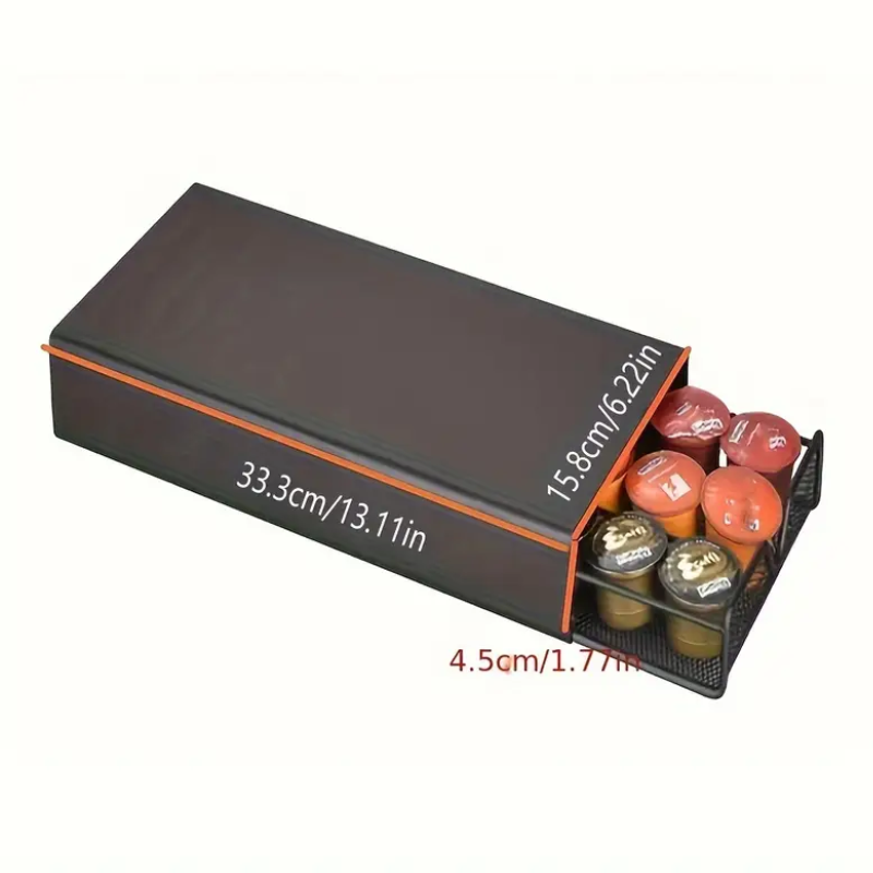 Coffee Pod Holder with Mesh Drawer Organizer