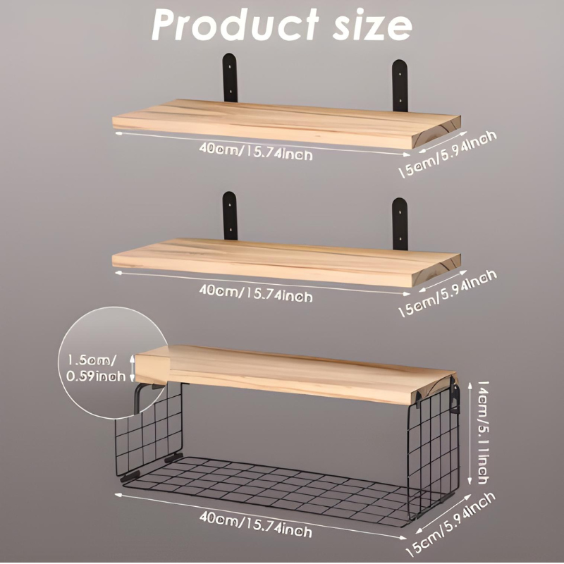 Wall Mounted Floating Shelves