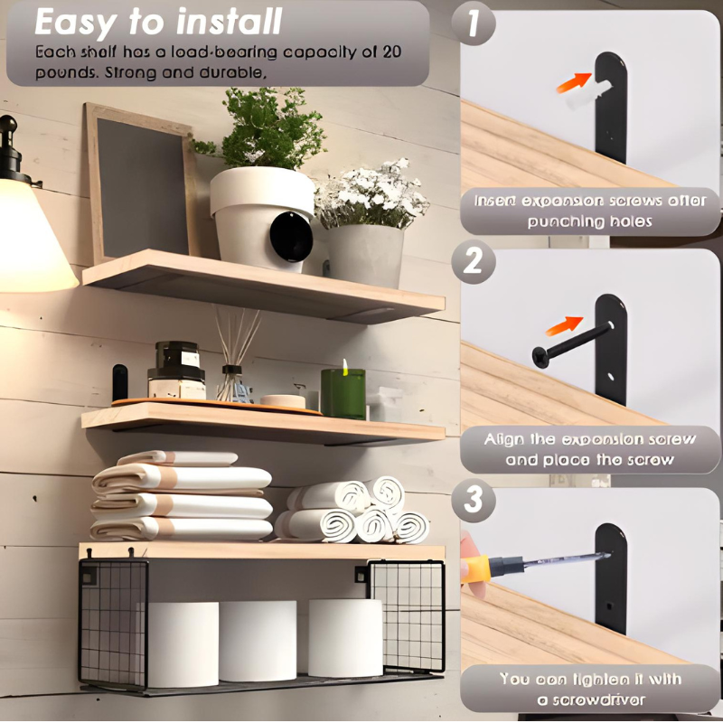 Wall Mounted Floating Shelves