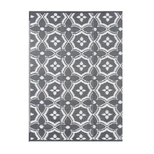 Outdoor Reversible Patio Mat Geometric Pattern