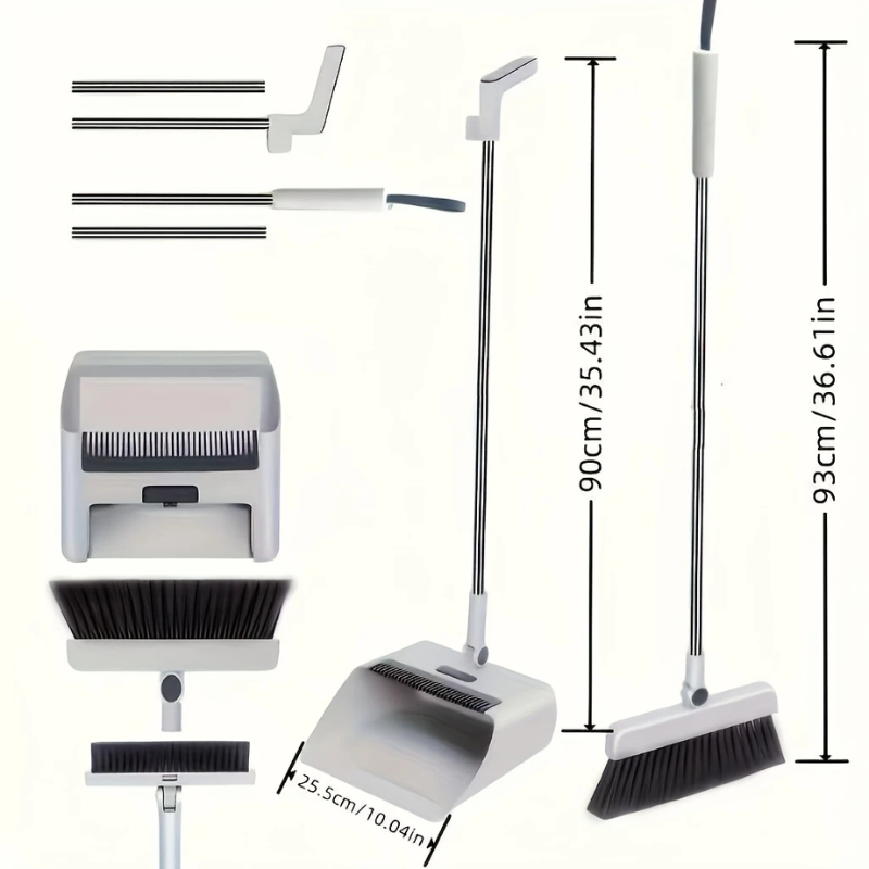 3-in-1 Home Cleaning Kit Broom Dustpan Brush