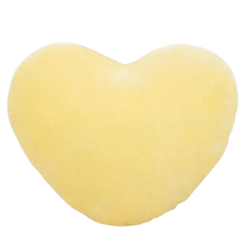 Soft Heart Plush Pillow Gift (Yellow)