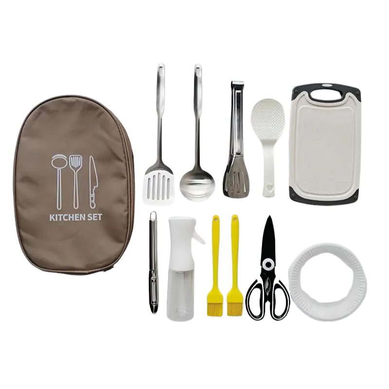 Camping Cookware Kit with Storage Bag (11pcs)