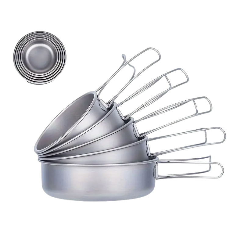 Camping Cookware Set Foldable Outdoor (5pcs)