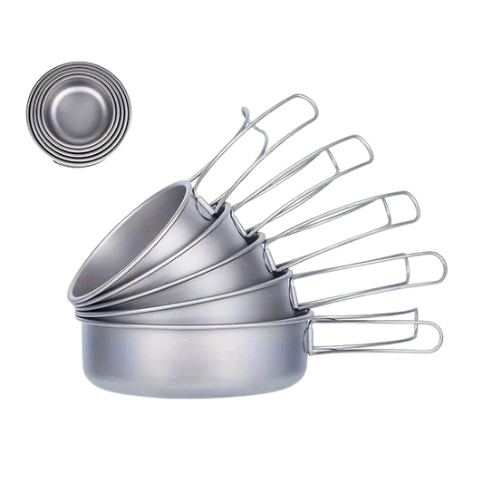 Camping Cookware Set Foldable Outdoor (5pcs)