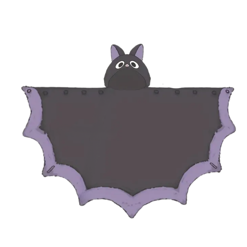 Bat Hooded Wearable Blanket with Detachable Nose