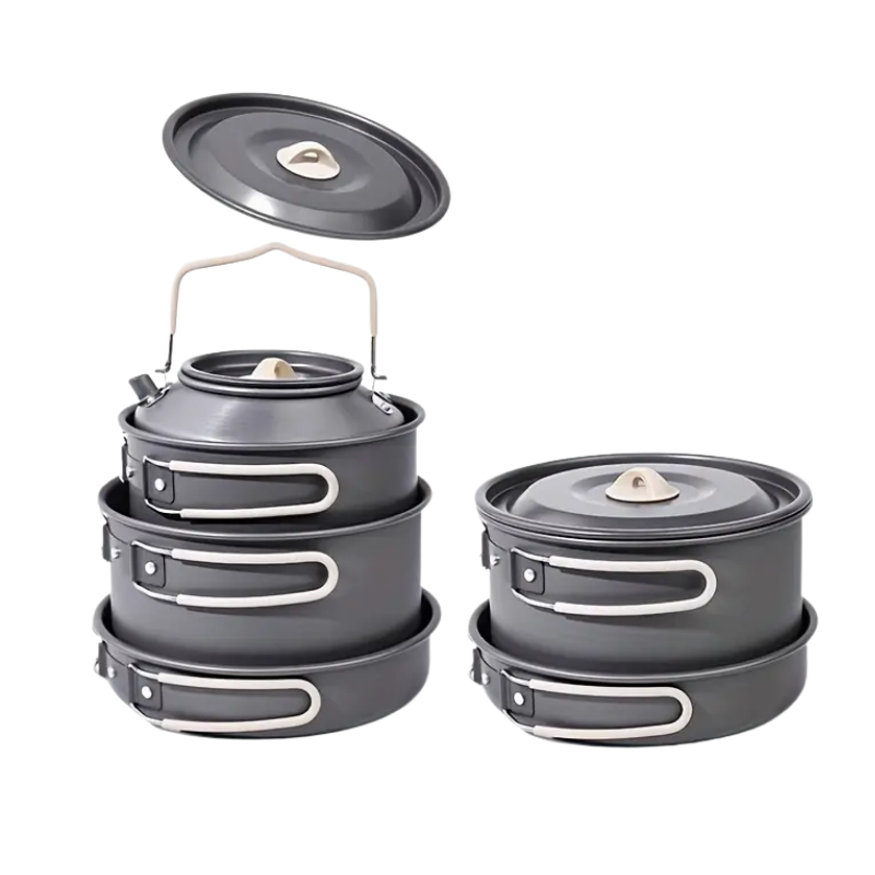Camping Kitchen Set for 4-Person Cooking (9pcs)