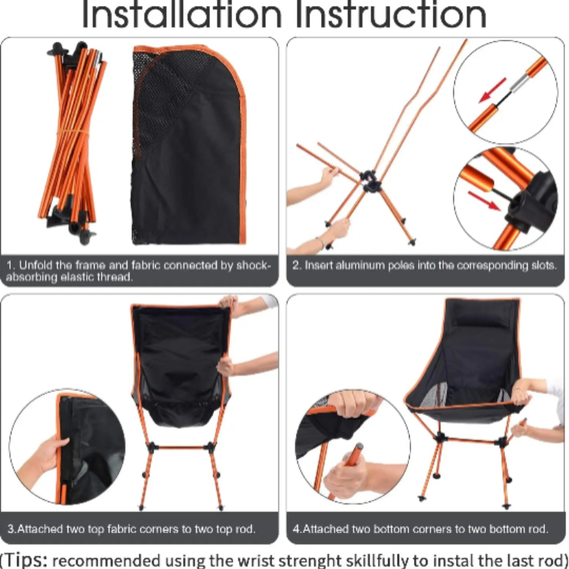 Outdoor Portable Folding Camping Chair Ultralight Seat