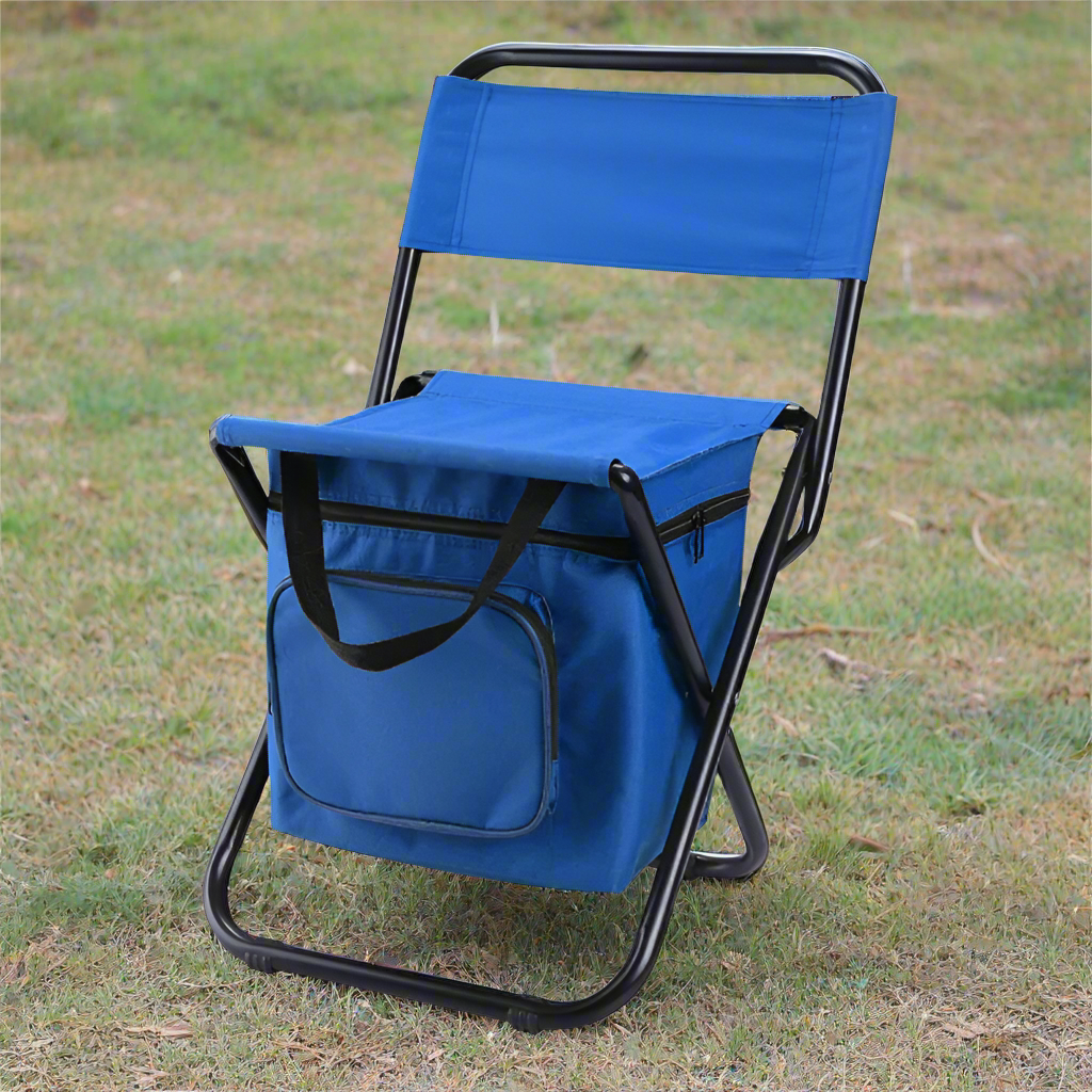 Folding Chair with Storage & Back Support