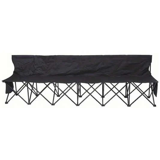 6-Person Folding Bench with Storage Pockets
