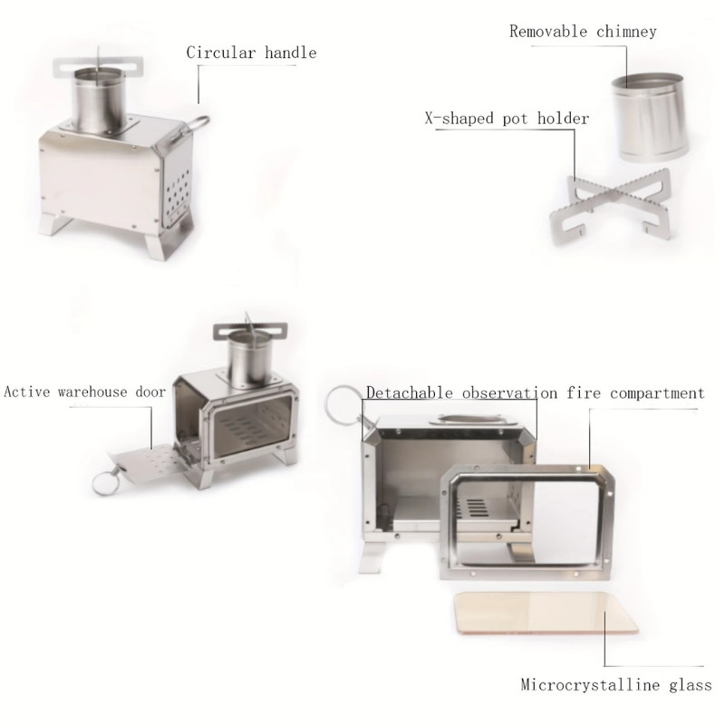Camping Stainless Steel Wood Stove