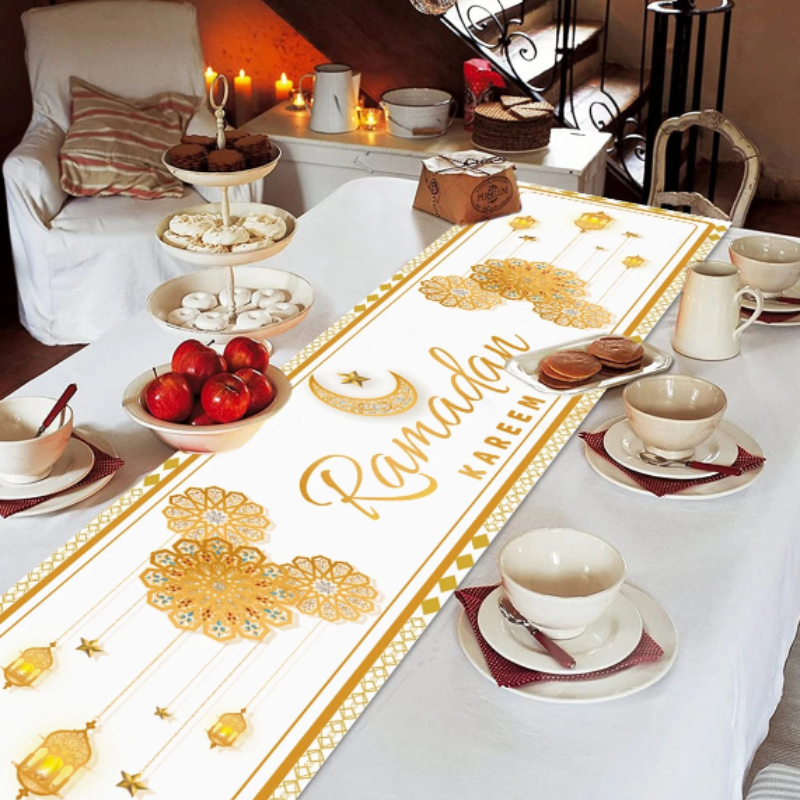 Ramadan Kareem Table Runner Eid Mubarak Decor