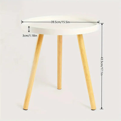 Minimalist Round White Coffee Table - Space-Saving Design