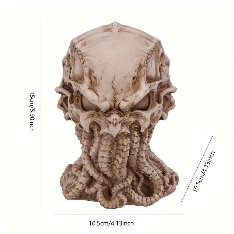 Mythological Resin Statue - Octopus Head Skull